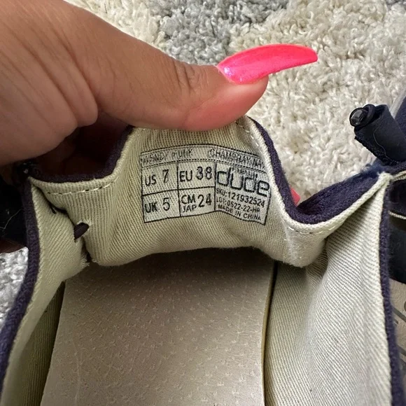 Hey Dude WOMENS Blue Loafers with Colorful Accents - Picture 5 of 5